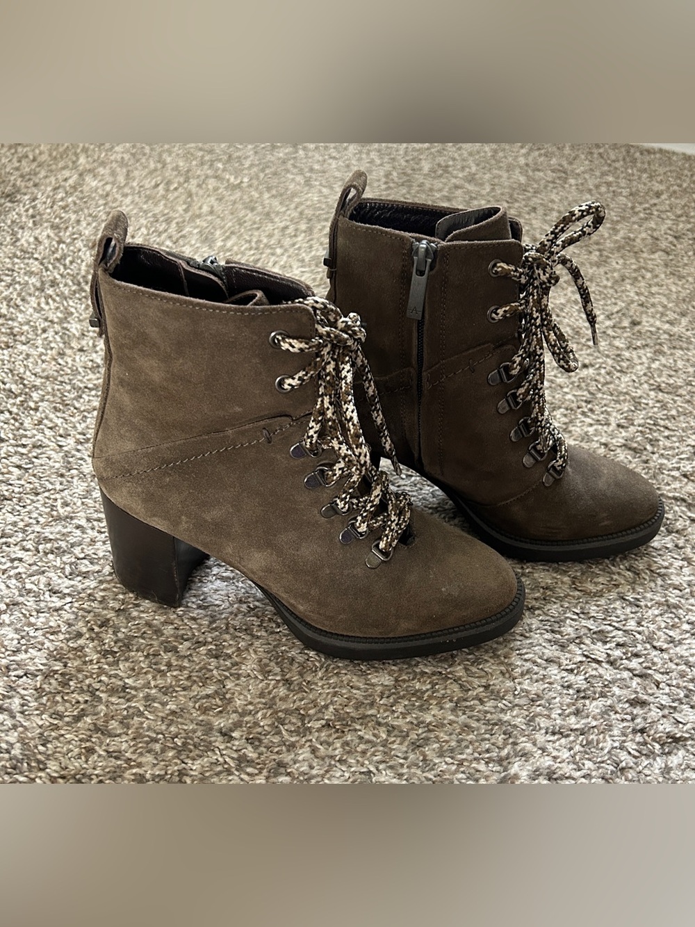 Aquatalia waterproof suede heeled boots